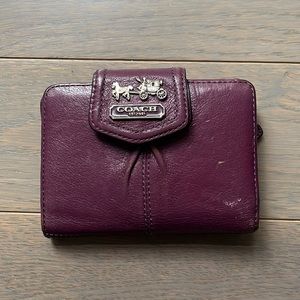Leather coach wallet